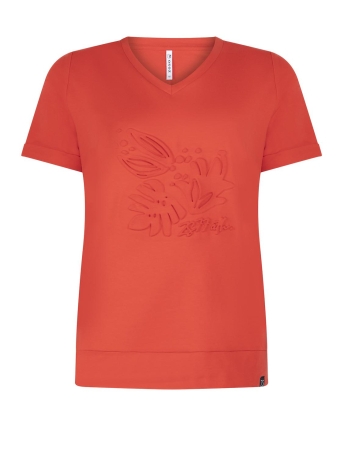 Zoso T-shirt KATE SWEATER WITH ARTWORK 232 1280 FIERY RED