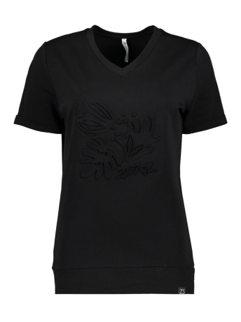 Zoso T-shirt KATE SWEATER WITH ARTWORK 232 0000 BLACK