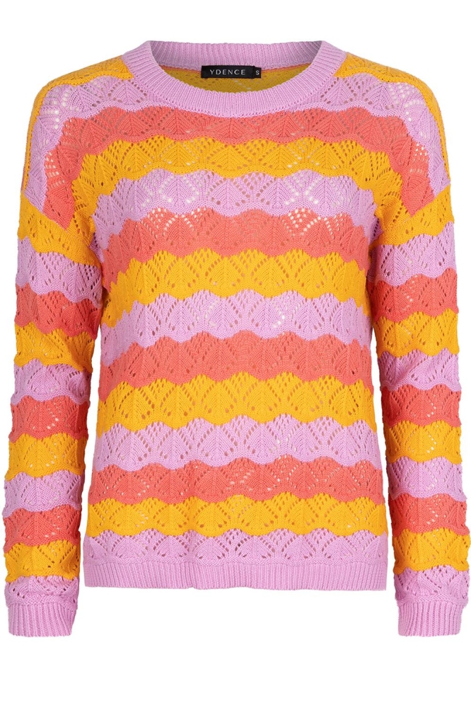 KNITTED SWEATER NINA CS2312 1070 LILAC PEACH ABRICOT