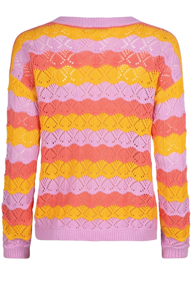 KNITTED SWEATER NINA CS2312 1070 LILAC PEACH ABRICOT