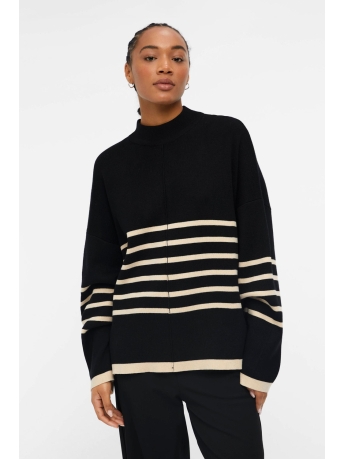 Object Trui OBJROMIA L/S LONG KNIT PULLOVER 128 23042512 BLACK