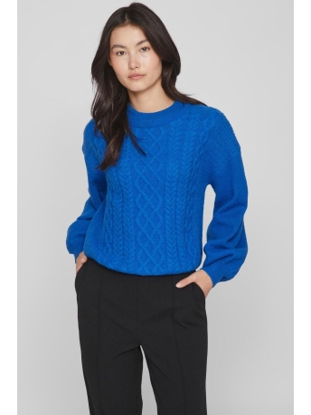 Vila Trui VICHINTI O-NECK CABLE KNIT TOP-NOOS 14084204 Lapis Blue