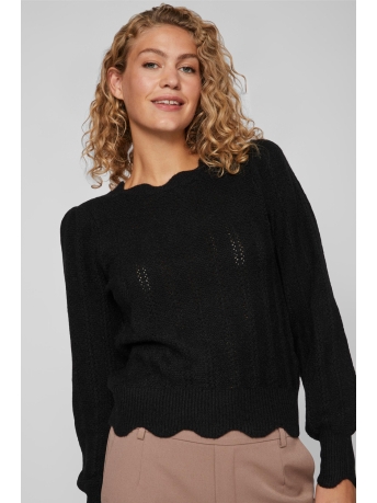 Vila Trui VILAROSE O-NECK L/S KNIT TOP 14091929 Black