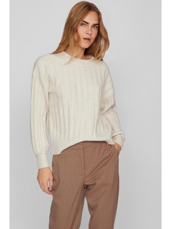 Vila Trui VITYCIA L/S O-NECK KNIT TOP/SU 14088052 Super Light Natural Melange