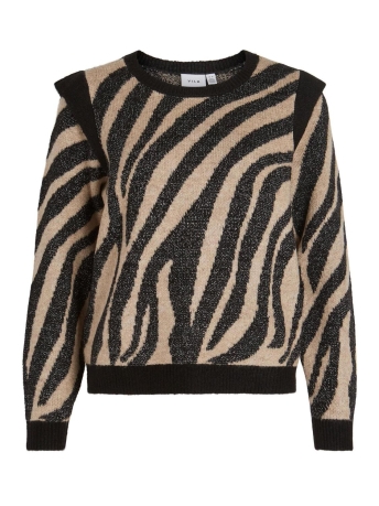 Vila Trui VISPARKLE L/S GLITTER KNIT TOP 14087862 NATURAL/MELANGE