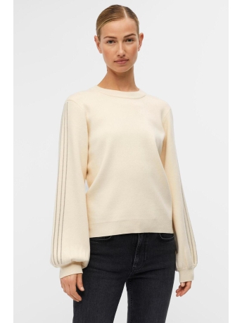Object Trui OBJKINAN L/S KNIT PULLOVER 130 DIV 23043925 Sandshell/Silver