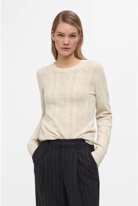 Object objhavana l/s o-neck knit pullover