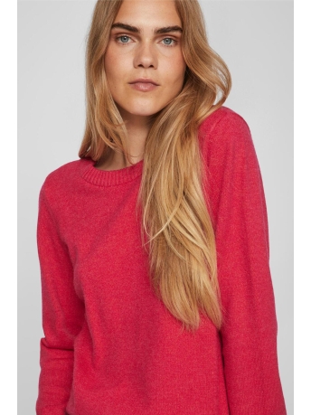 Vila Trui VIRIL O-NECK L/S KNIT TOP - NOOS 14054177 LOVE POTION