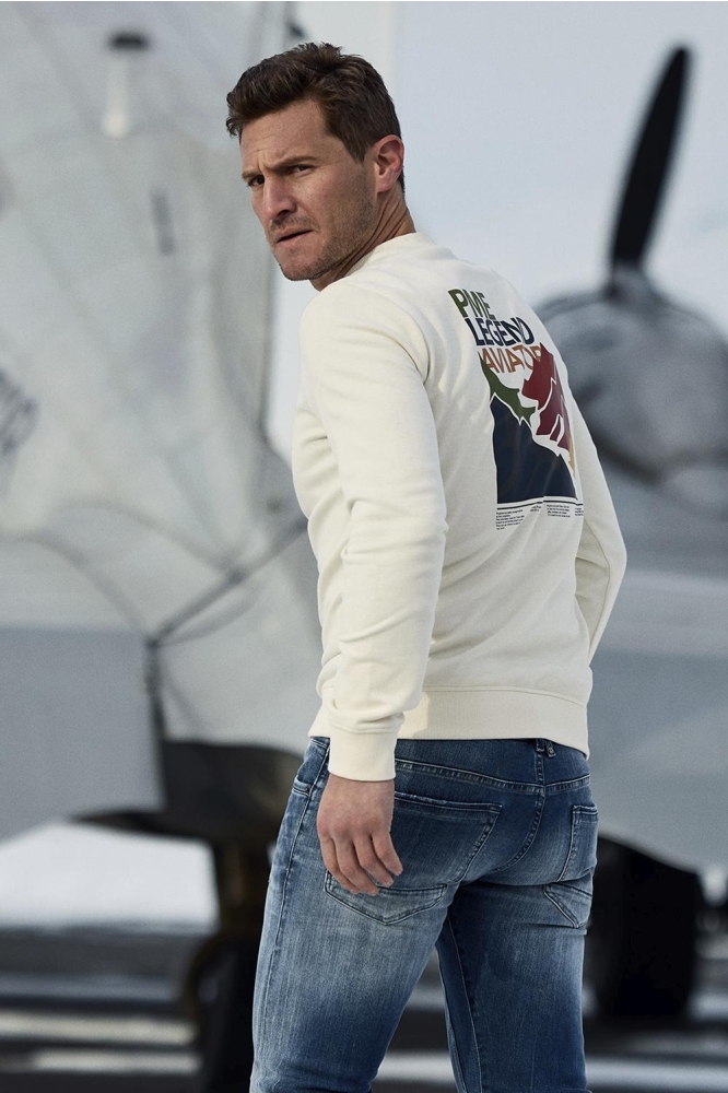 SWEATSHIRT IN INTERLOCK JERSEY PLS2308441 7013