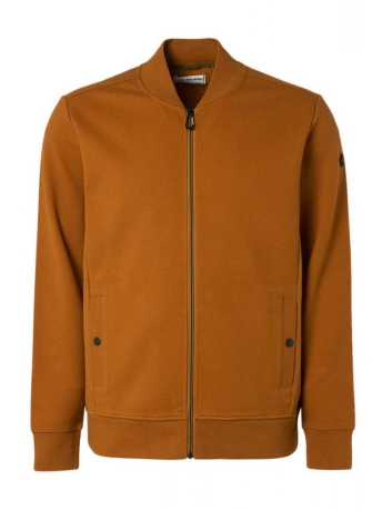 NO-EXCESS Vest SWEATER FULL ZIPPER TWILL JACQUARD 21100823SN 048 CARAMEL