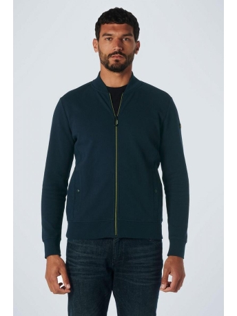 NO-EXCESS Vest SWEATER FULL ZIPPER TWILL JACQUARD 21100823SN 078 NIGHT