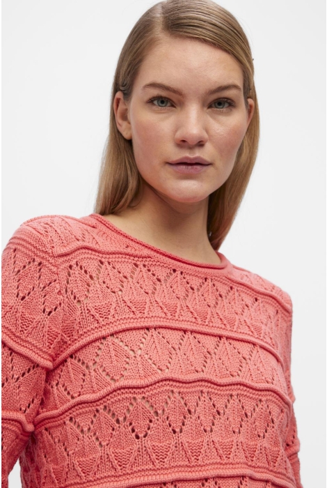Object objliva l/s o-neck knit pullover no