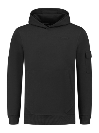 Ballin Trui HOODIE WITH BADGE 23039320 02 BLACK