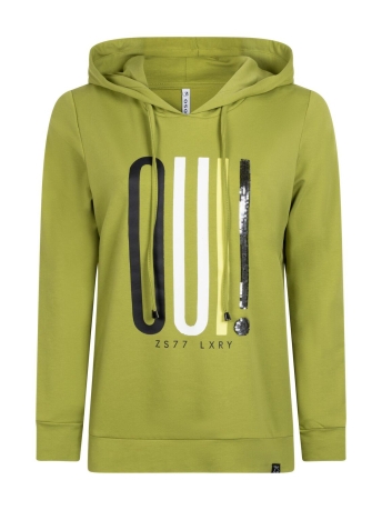 Zoso Trui PEGGY HOODY WITH PRINT 234 0074 6000 OLIVE MULTI