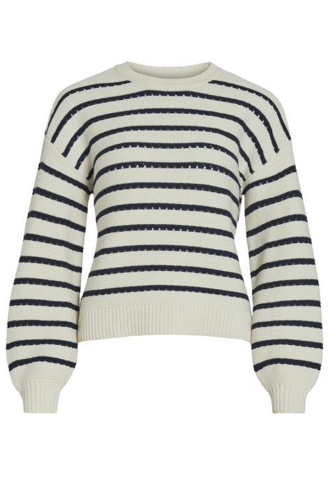 Vila vijoffi o-neck l/s stripe knit top