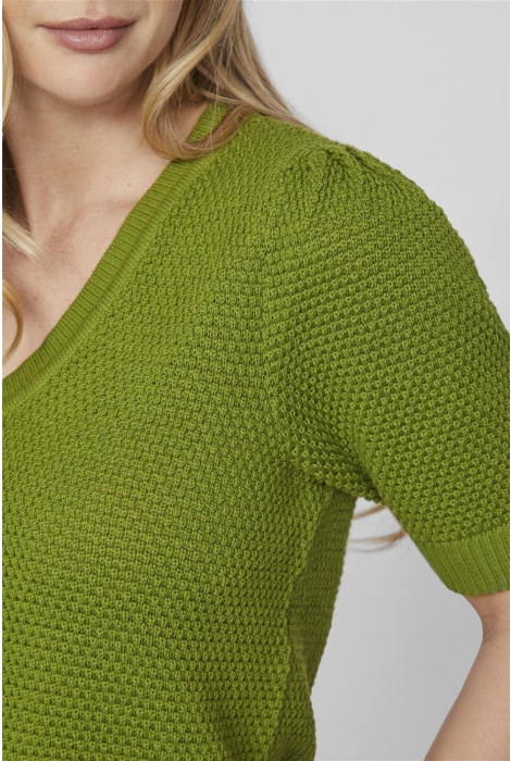 Vila vidalo v-neck puff s/s knit top