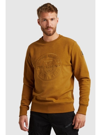 PME legend Trui SWEATSHIRT WITH DIFFERENT TEXTURES PSW2310460 8196