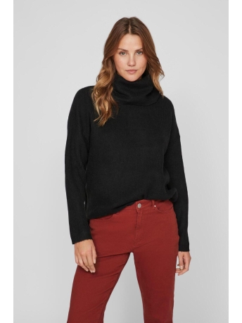 Vila Trui VICILIA ROLLNECK L/S KNIT TOP- NOOS 14074314 Black