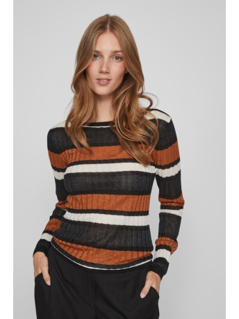 Vila Trui VIEMBER NEW L/S GLITTER KNIT TOP/S 14088045 Anthracite