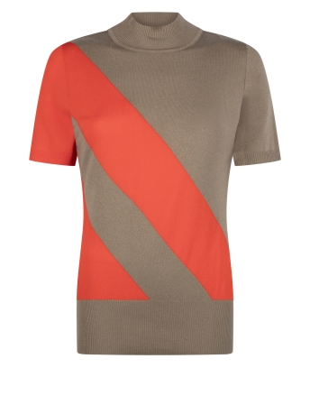Zoso Trui MARLOES FANCY SWEATER 234 0009/0800 TAUPE ORANGE