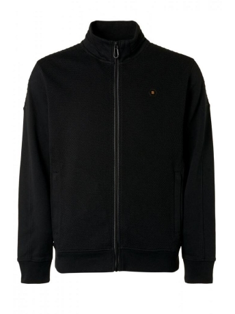NO-EXCESS Vest SWEATER FULL ZIPPER JAQUARD MIX 22101103 020 BLACK