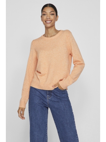 Vila Trui VIRIL O-NECK L/S KNIT TOP - NOOS 14054177 SHELL CORAL