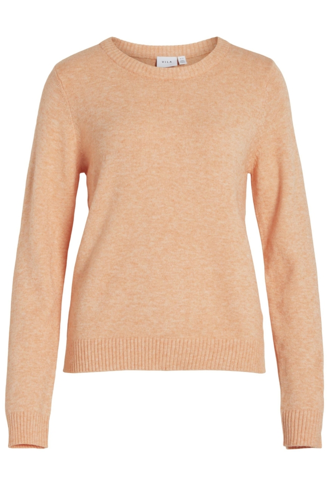 VIRIL O-NECK L/S KNIT TOP - NOOS 14054177 SHELL CORAL