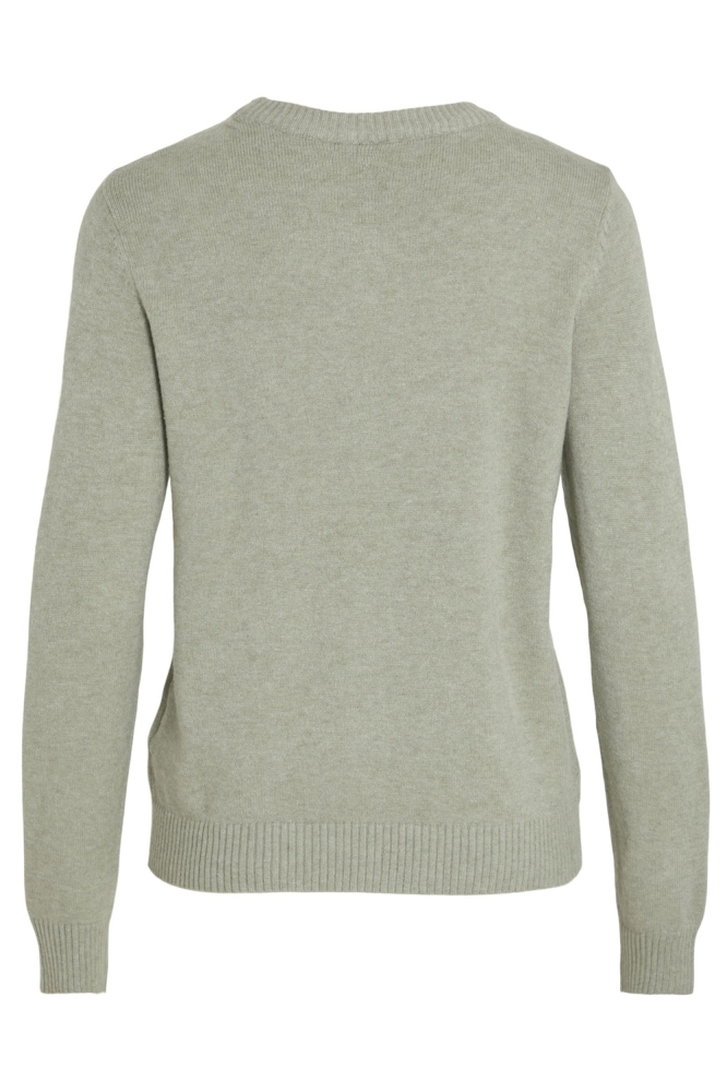 Vila groene dames trui | Achteraanzicht