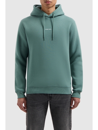 Pure Path Trui HOODIE WITH PRINT 24010301 76 FADED GREEN