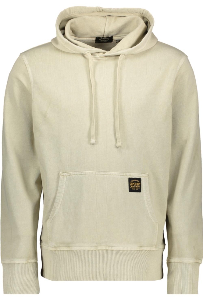CONTRAST STITCH RELAXED HOODIE M2013078A WASHED PELICAN BEIGE