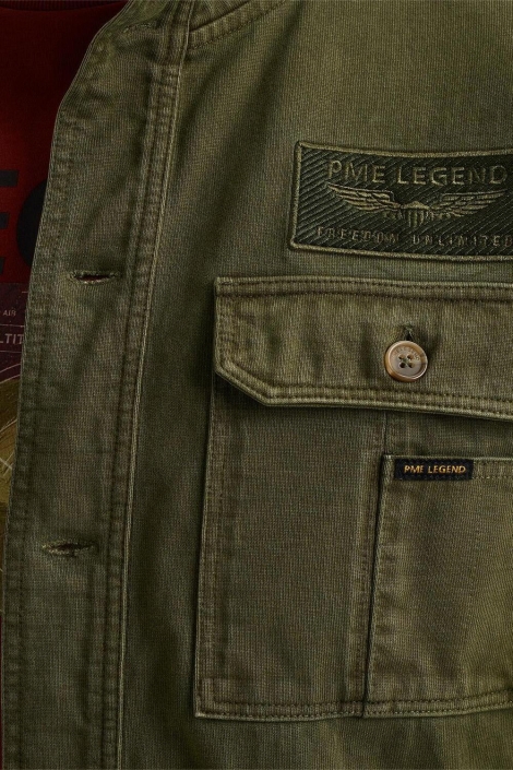 PME legend groene heren vest | Close up