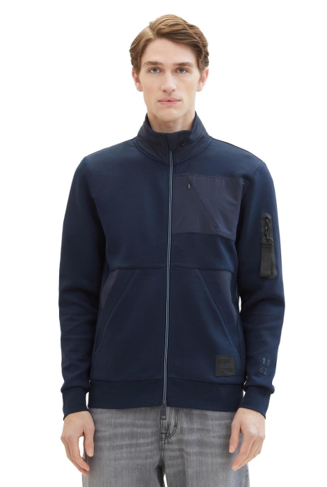 Tom Tailor detailed stand-up sweat jacket