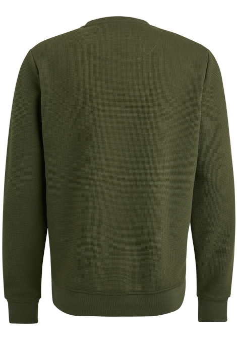PME legend groene heren sweater | Achteraanzicht