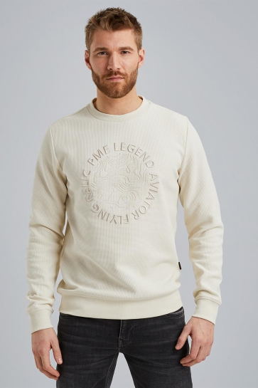 PME legend Trui SWEATSHIRT WITH WAFFLE STRUCTURE PSW2408429 7013
