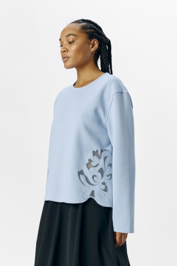 Object Trui OBJPAOLA RE L/S SWEAT TOP 137 23046000 KENTUCKY BLUE