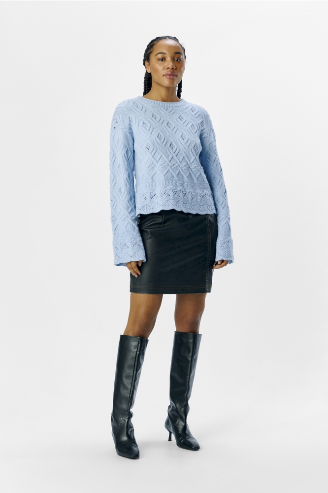 Object blauwe dames trui | Model