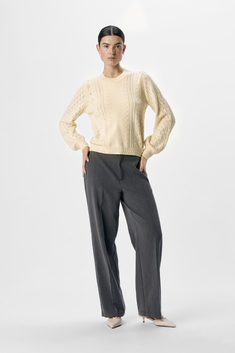 Object beige dames trui | Model