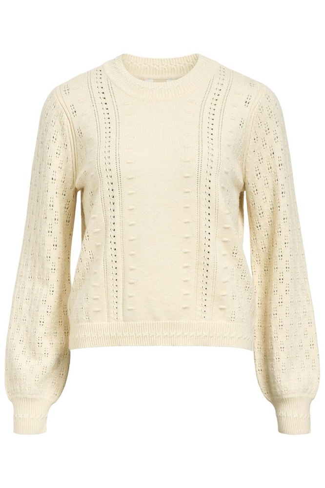 Object beige dames trui | Vooraanzicht