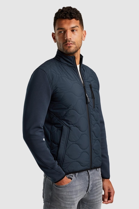 Cast Iron blauwe heren vest | Model vooraanzicht