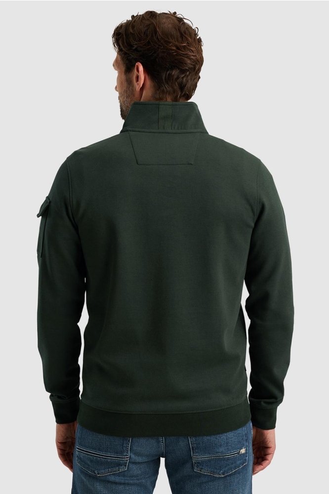 PME legend groene heren sweater | Model achteraanzicht