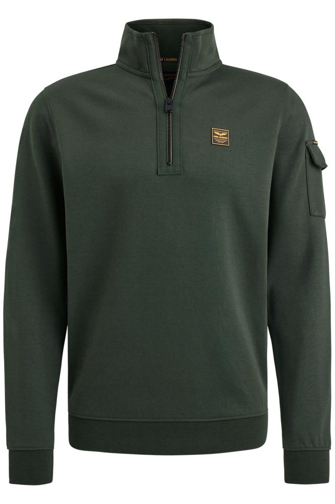 PME legend groene heren sweater | Vooraanzicht