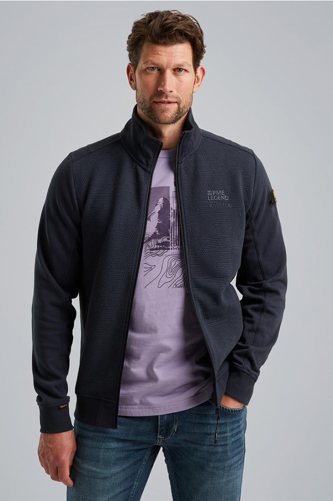 PME legend blauwe heren vest | Model vooraanzicht