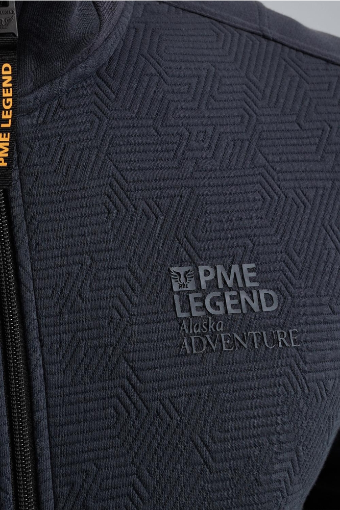 PME legend blauwe heren vest | Close up