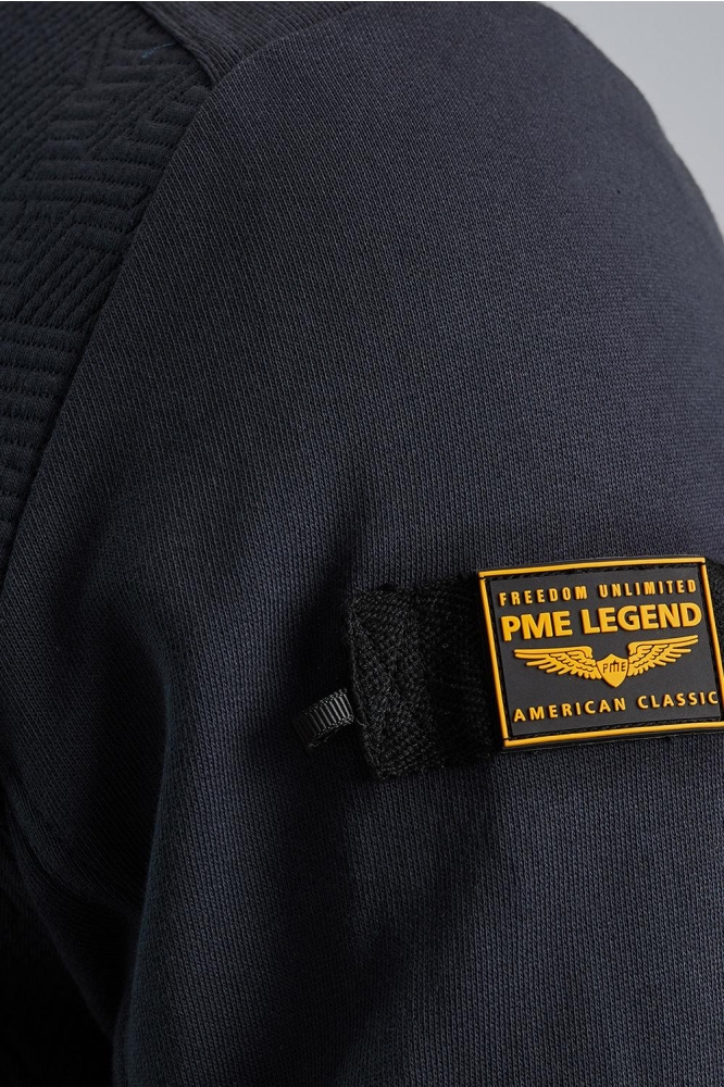 PME legend blauwe heren vest | Close up