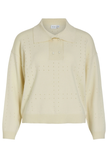 Vila Trui VILYVANNA LS COLLAR KNIT/C31 14103092 BIRCH