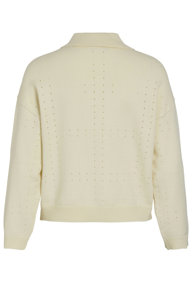 Vila beige dames trui | Achteraanzicht