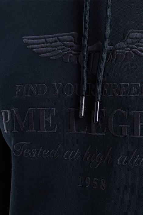 PME legend blauwe heren sweater | Close up