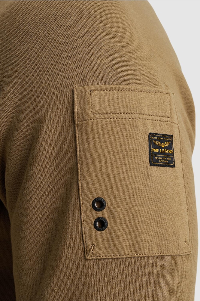 PME legend bruine heren trui | Close up