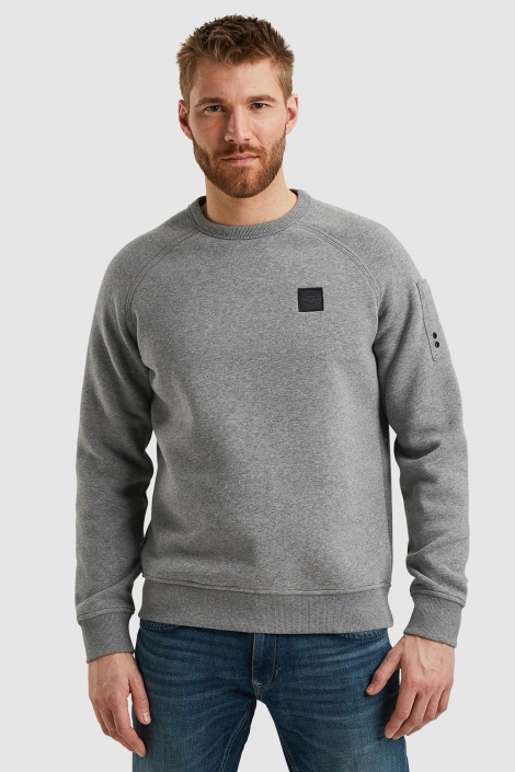 PME legend grijze heren trui | Model vooraanzicht