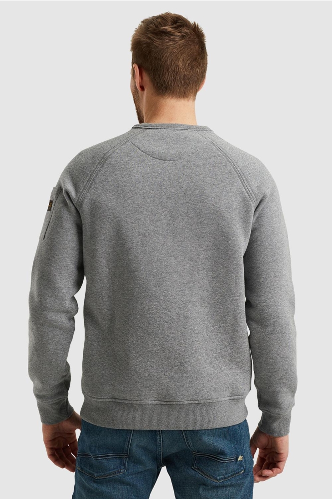 PME legend grijze heren trui | Model achteraanzicht